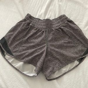 Grey lululemon hotty hot shorts
